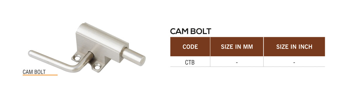 CAM BOLT by Decor Brass Hardware Bolt and Latch