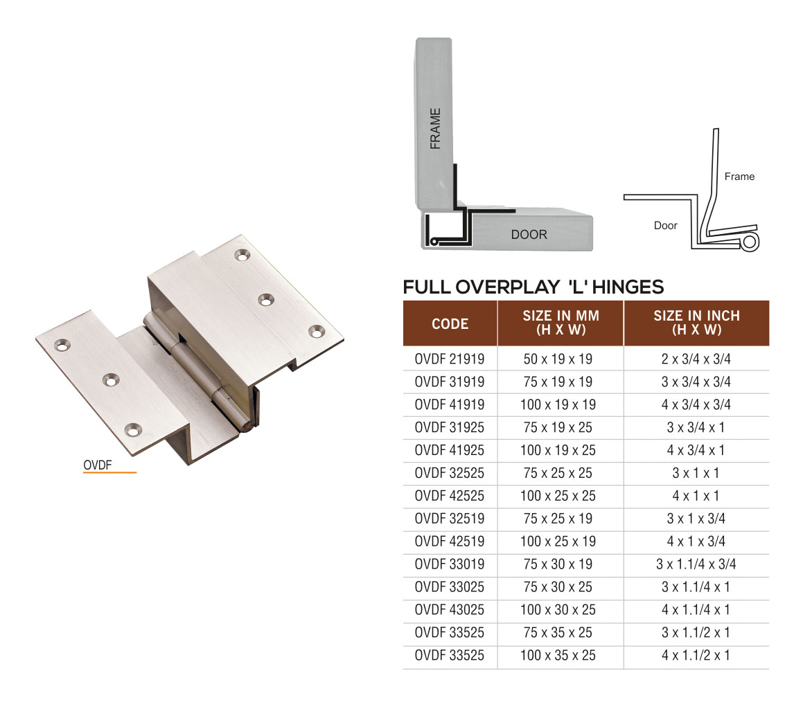 OVDF by Decor Brass Hardware Hinges