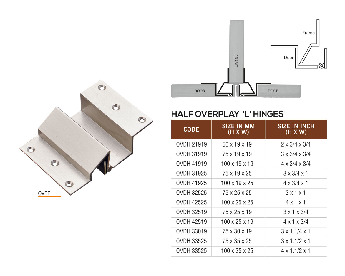 OVDF by Decor Brass Hardware Hinges